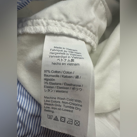 J Crew flat front White 5” inseam classic Chino shorts size 8 - Picture 5 of 6